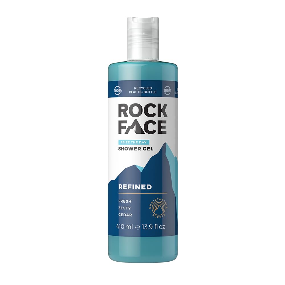 Rock Face Duschgel – Raffiniertes All-in-One-Duschgel für Männer, 410 ml, Sandalw