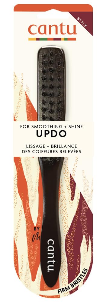 CANTU Updo Natural Bristle Brush for Thick, Curly, Coily Hair Smoothing