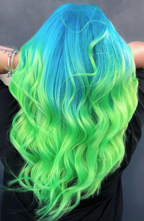 Crazy Color Blue Jade Semi-Permanent Hair Dye Duo - Vegan, Conditioning Teal Aquamarine 7