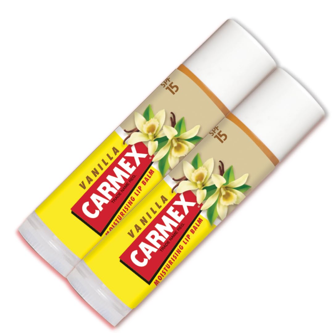 Carmex Vanilla Click Stick Multipack with SPF 15 for Sun Protection and Dry Lip Repair