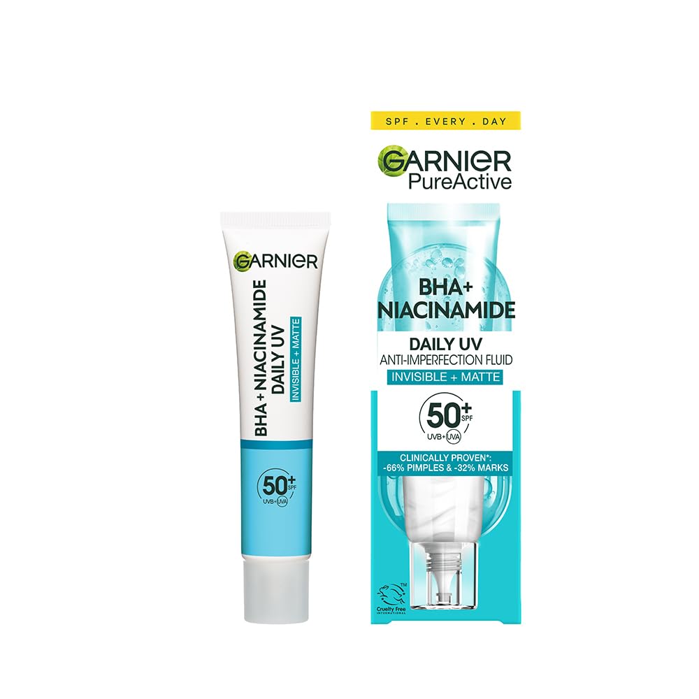 Garnier Pure Active BHA + Niacinamide Daily UV Fluid SPF50 Anti Imperfection Fluid 40ml