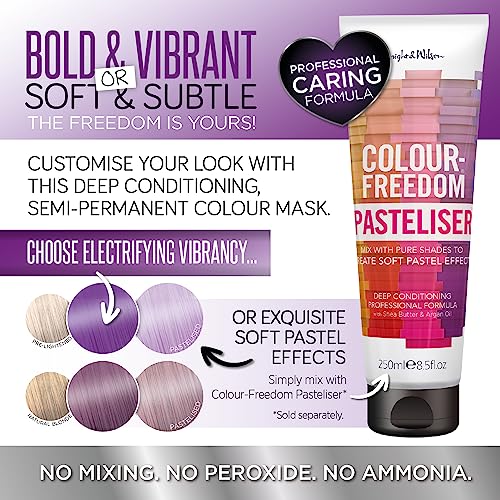 Knight & Wilson Colour Freedom Gloss Pro Mystic Purple Semi-Permanent Hair Colour 150ml with PurePlex 3