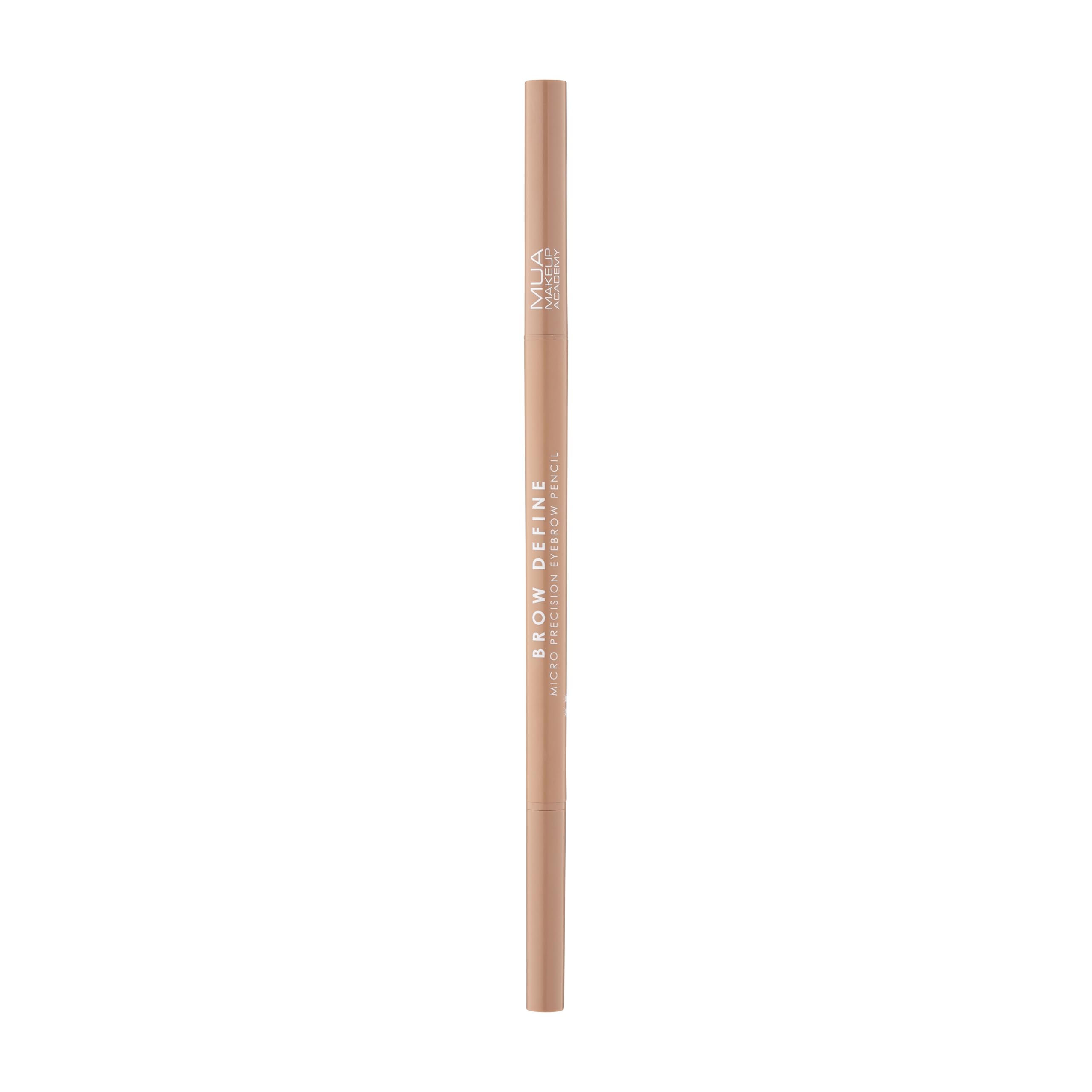 MUA Makeup Academy Brow Define Micro Eyebrow Pencil with Spoolie Brush, Fair, 0.05 g - Vegan & Cruelty Free