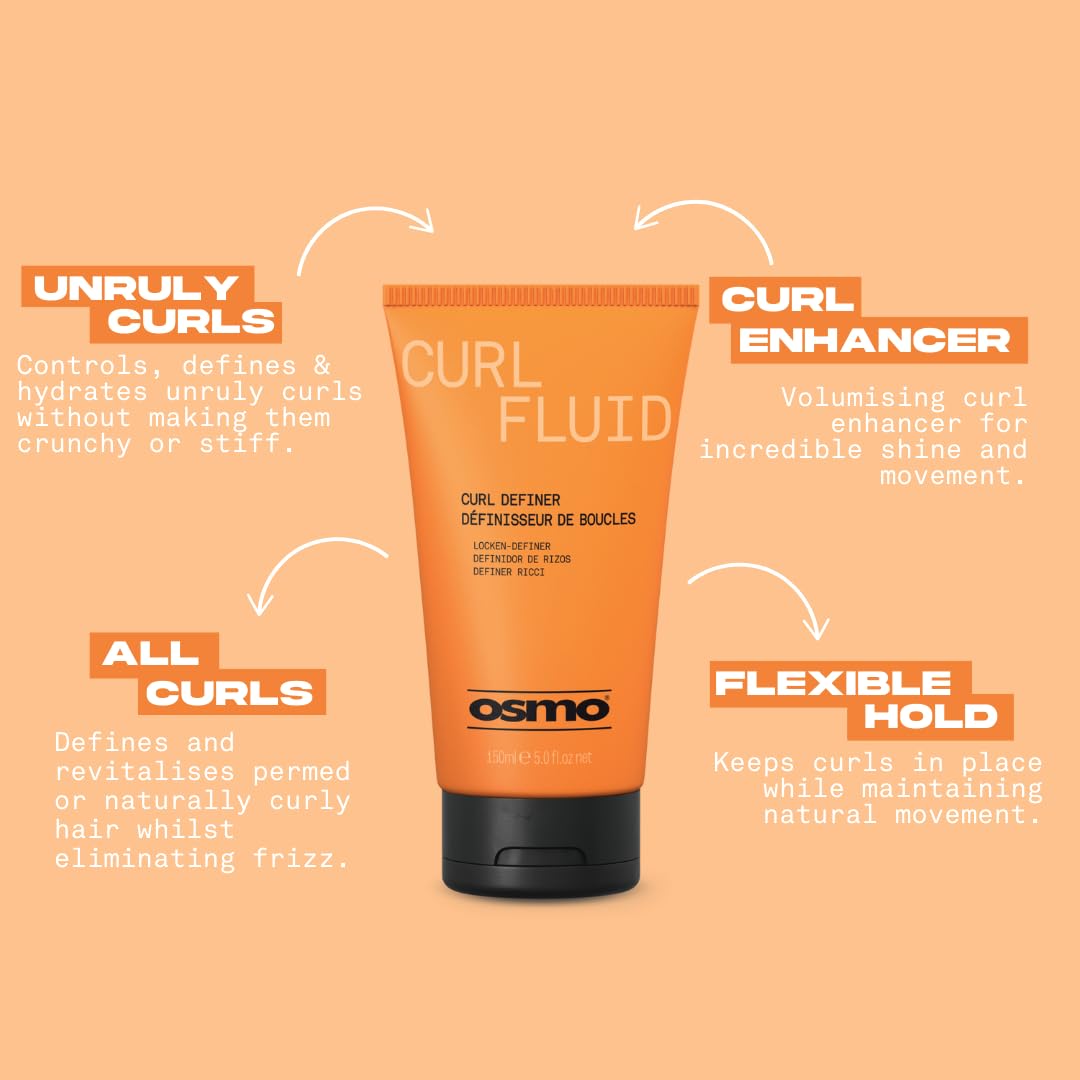 OSMO Curl Fluid Leave-in Curl Enhancer and Volumiser for Frizz Control | Vegan