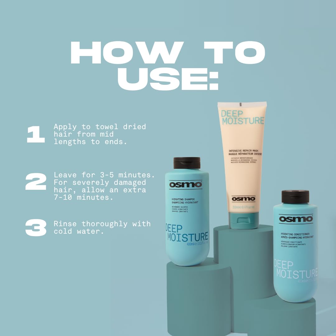 OSMO Intensive Deep Repair Mask with Jojoba Oil for Over Stressed & Traumatised Hair 6