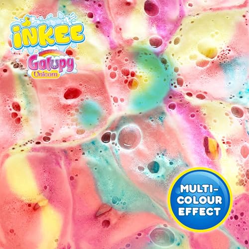 INKEE Galupy Unicorn Bath Crumble for Children - Cotton Candy Scented