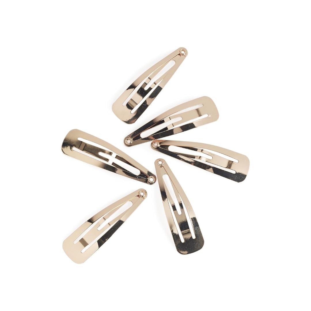 Manicare Gold Snap Clips, 6-Piece Set - Non-Slip Hair Sectioning Accessories