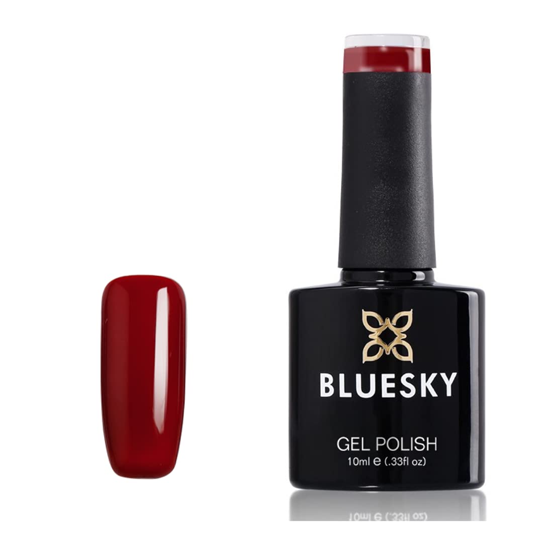 BLUESKY Gel Nail Polish, Sergeant 63924, Dark Red, 10 ml, 21 Day High-Gloss Wear