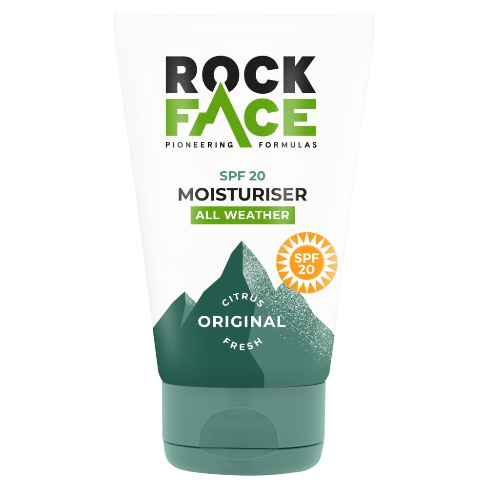 Rock Face Men's SPF 20 Moisturiser with Shea Butter for Daily Protection