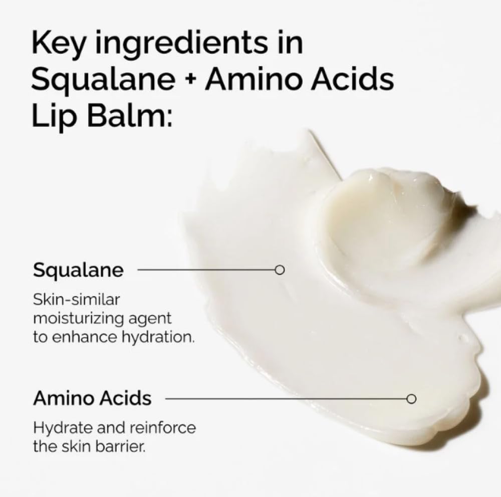 The Ordinary Squalane + Amino Acids Hydrating Lip Balm, für Lippen, Ellbogen, 4