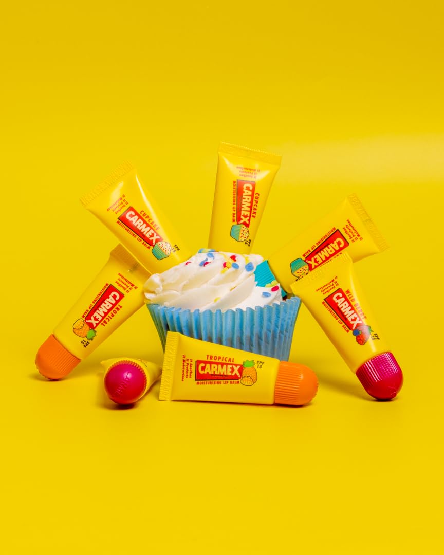 Carmex Minis Scented Lip Balms SPF 15, 3-Pack (Cherry, Strawberry, Pineapple Mint) 9