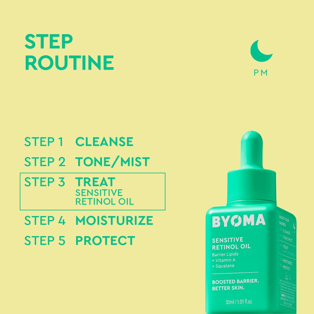 BYOMA Sensitive Retinol Oil (30ml) Gesichtsöl mit Retinol, Squalan und Vitamin A 6