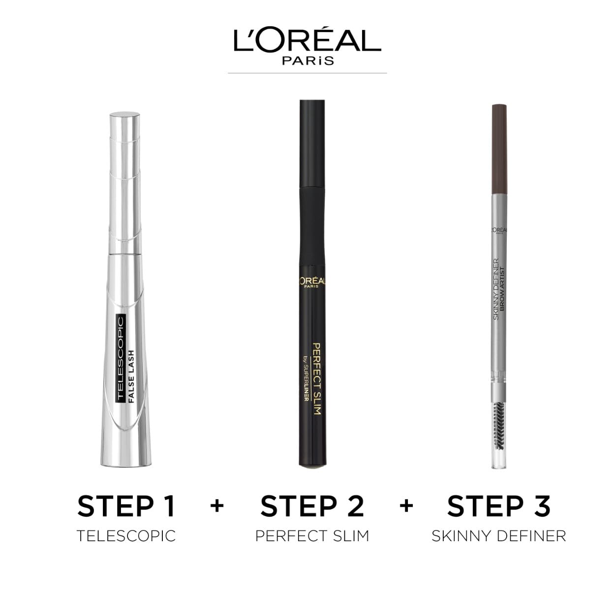 L'Oreal Paris False Lash Telescopic Mascara, Magnetic Black, 9ml for Intense Length 3