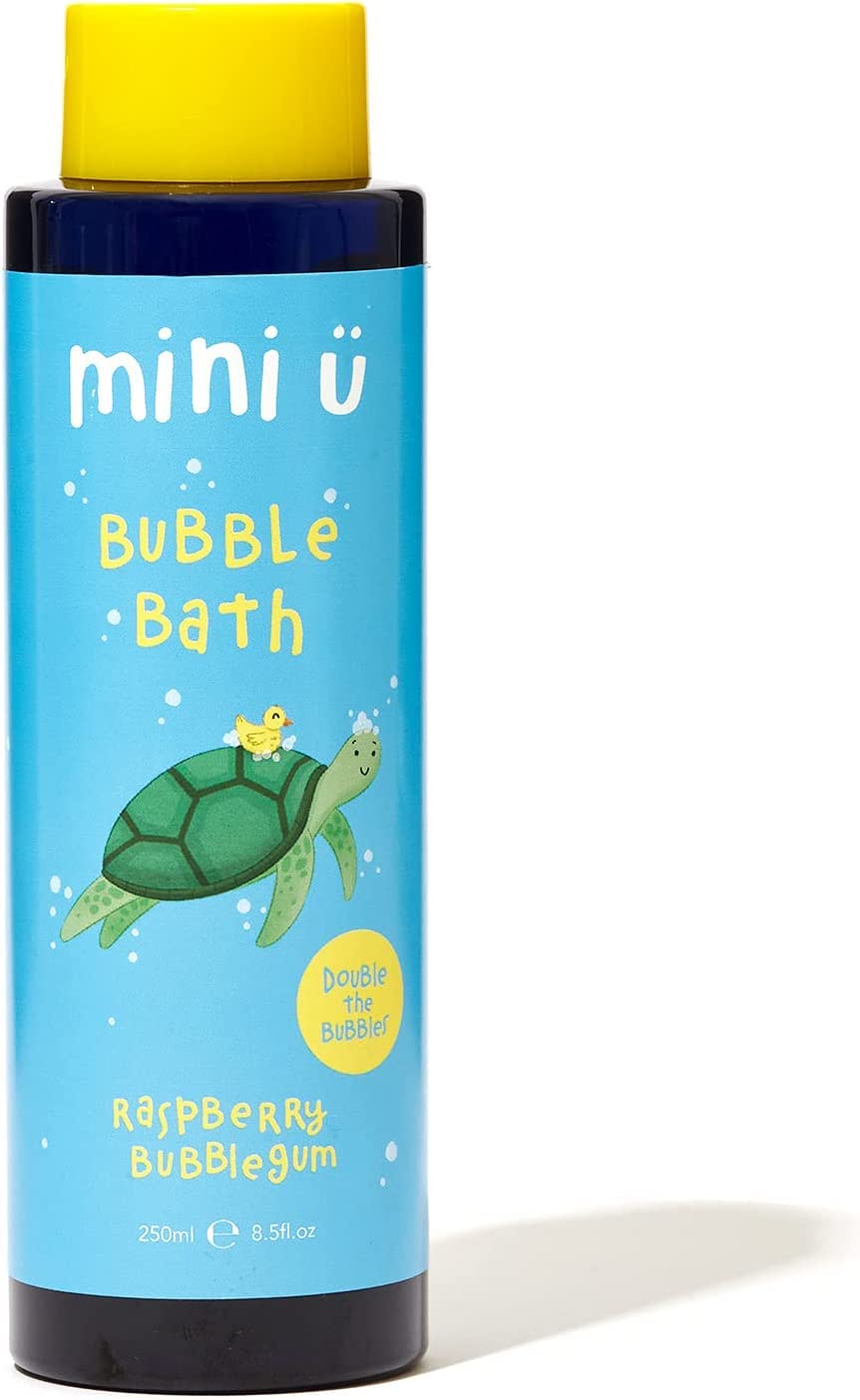 Mini U Raspberry Bubblegum Bubble Bath Blue - UK Made, Naturally Derived, Vegan & Cruelty Free