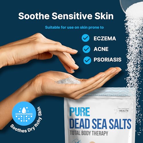 Reines Totes-Meer-Salz – Premium-Badesalz für Muskelregeneration und Entspannung, luxuriöses Totes-Meer-Salz für Bäder zur ganzheitlichen Körpertherapie, 1 kg 4