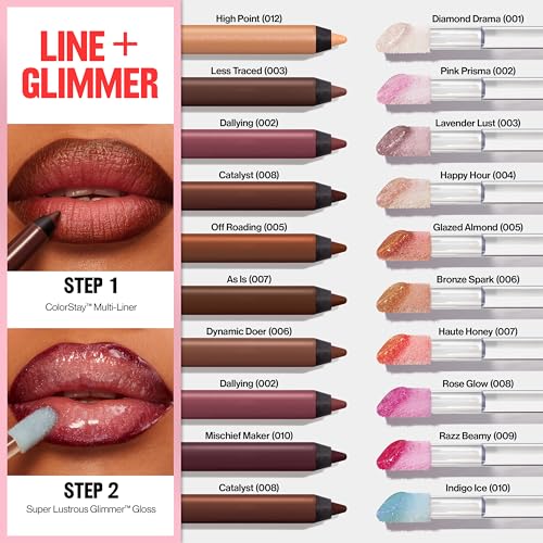 Revlon Super Lustrous Glimmer Gloss – Feuchtigkeitsspendender und aufpolsternder Lipgloss mit pflanzlichem Glitzer, 3D-Schimmer, 39 % mehr Feuchtigkeit und extra großem Applikator, Glazed Almond 10