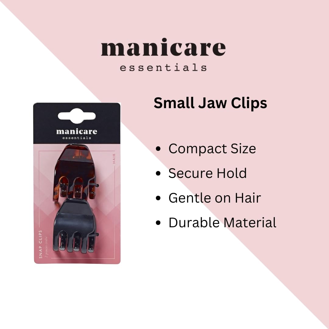 Manicare Pack of 2 Small Jaw Clips for Hair Sectioning & Decorating