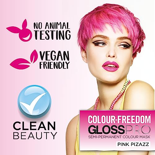 Knight & Wilson Colour Freedom Gloss Pro Pink Semi-Permanent Hair Colour Mask 150ml with PurePlex 3