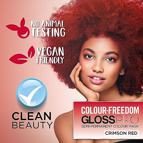 Knight & Wilson Colour Freedom Gloss Pro Crimson Red Semi-Permanent Hair Colour 150ml Vegan