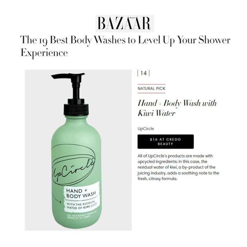 UPCIRCLE Hand + Body Wash with Kiwi Water 250ml for Soothing and Protecting 6