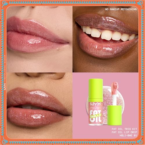 NYX Professional Makeup Holiday Fat Oil Trio Kit Geschenkset - 3 hochglänzende Lipglosse 12