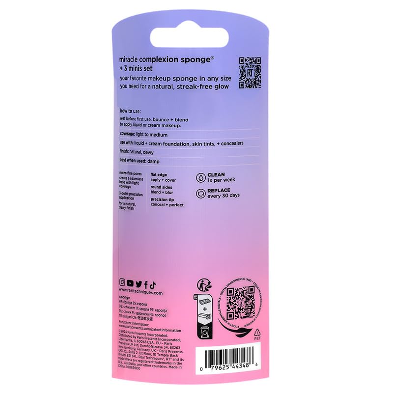 Real Techniques Miracle Complexion Sponge + 3 Minis Kit, 4-teiliges Set 3