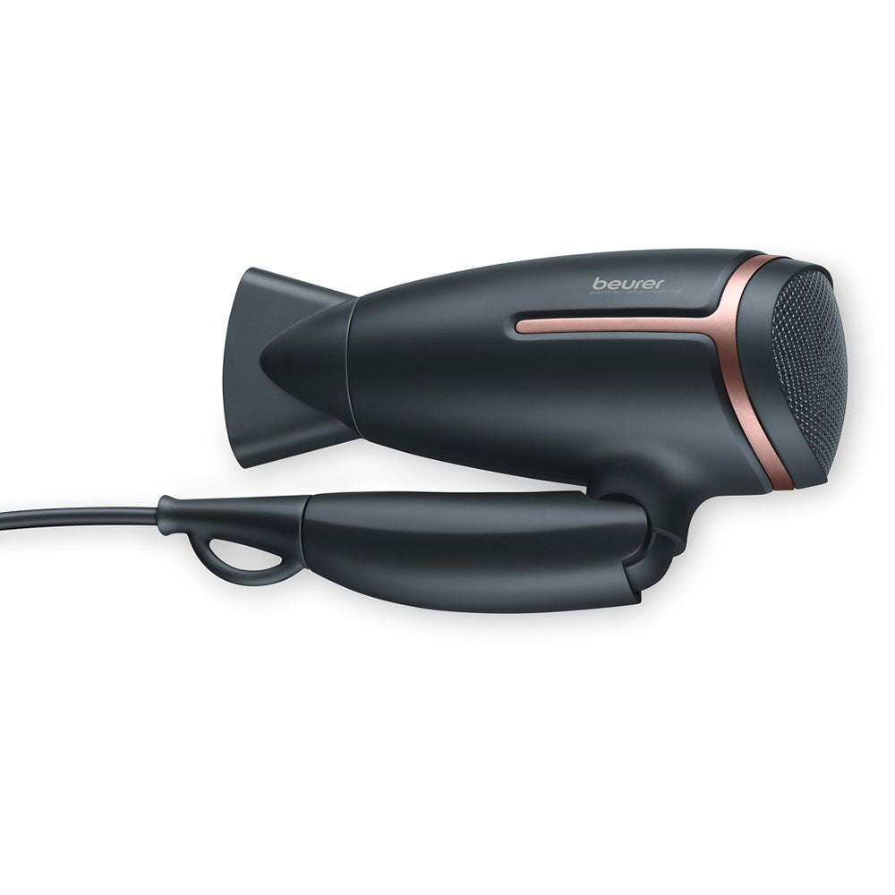 Beurer HC 25 Travel Hair Dryer 1600W with Ion Function, Foldable, Dual Voltage 8