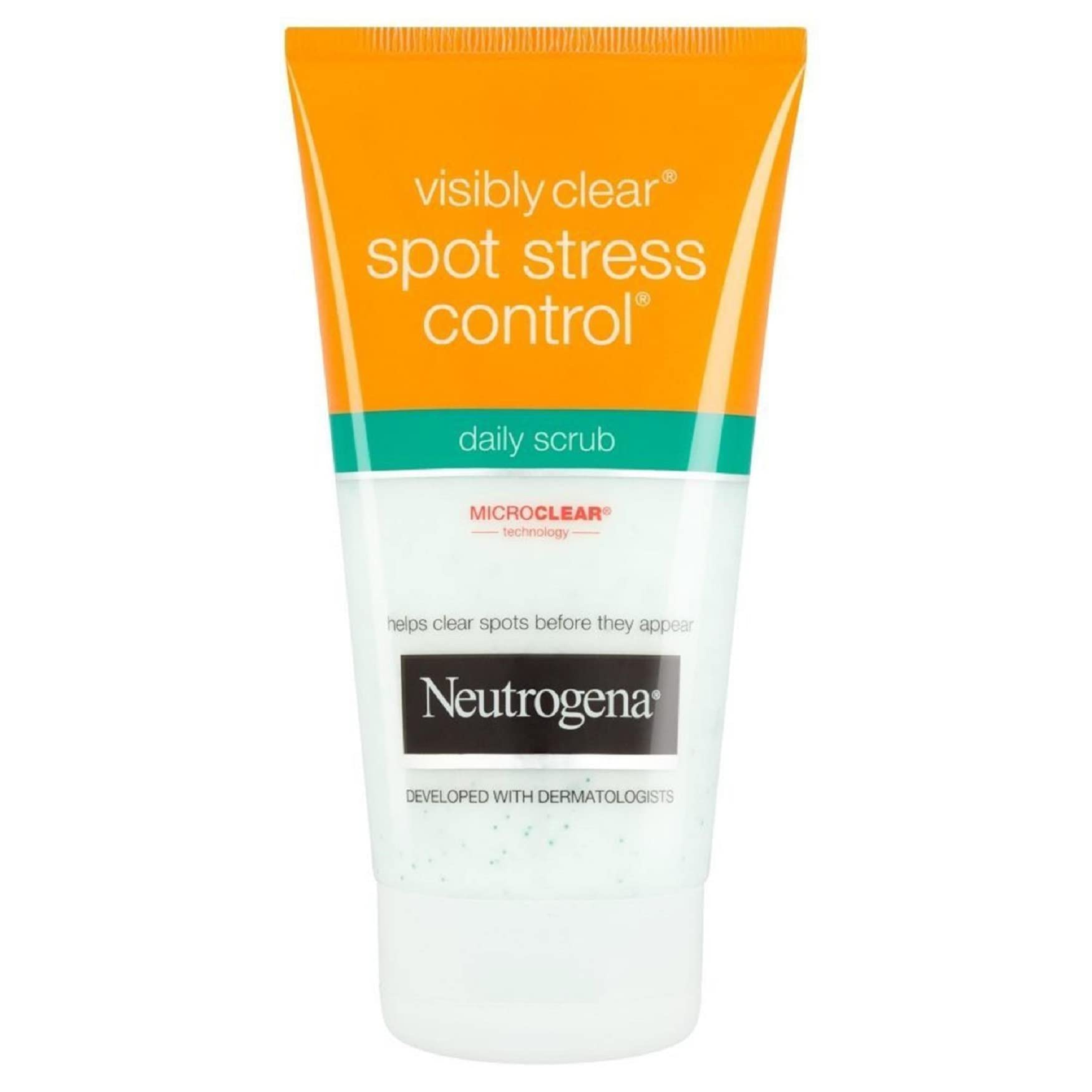Neutrogena Visibly Clear Spot Stress Control Daily Scrub for Spot-Prone Skin, 150ml