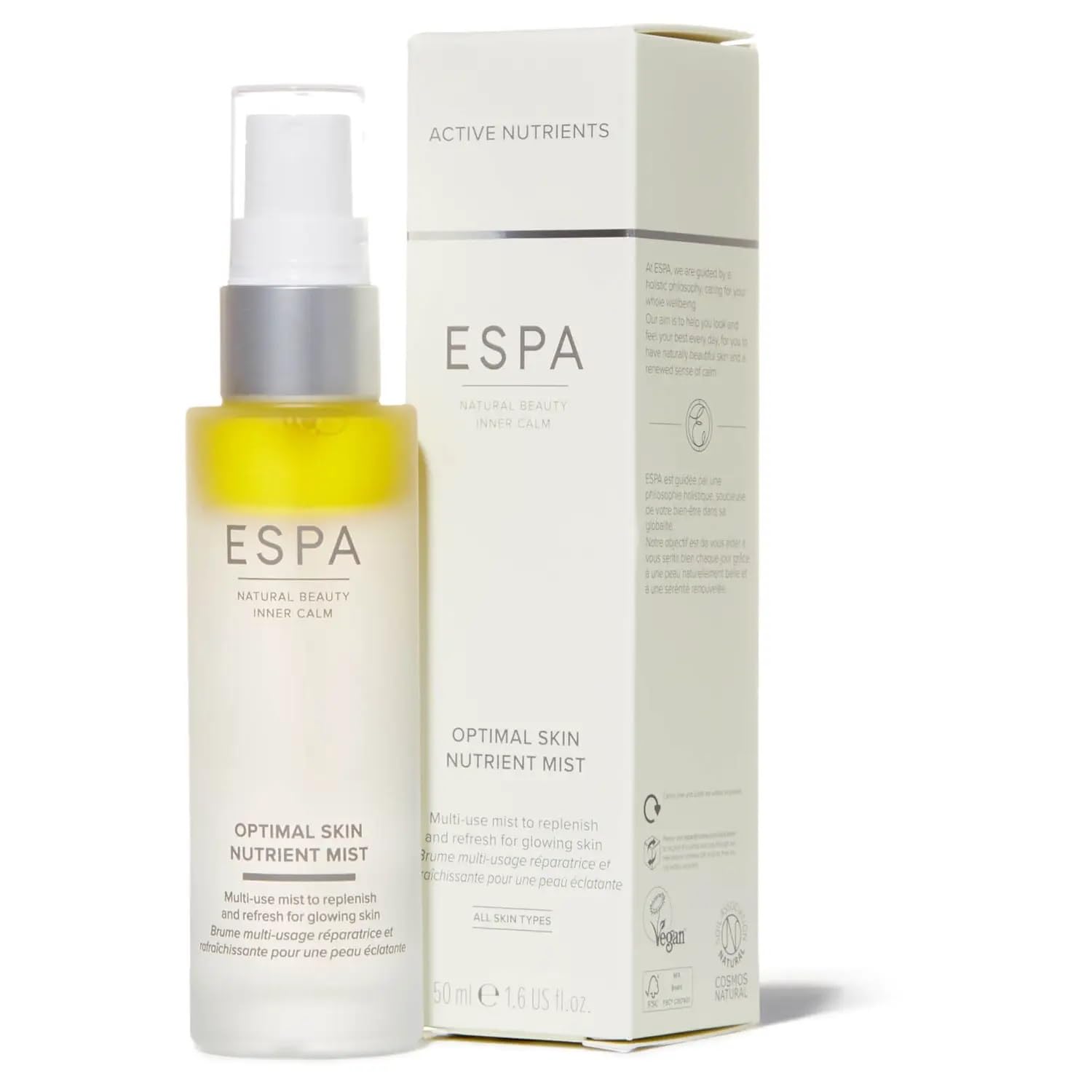ESPA Optimal Skin Nutrient Mist for Visible Brightening, Hydration, and Toning (50ml)