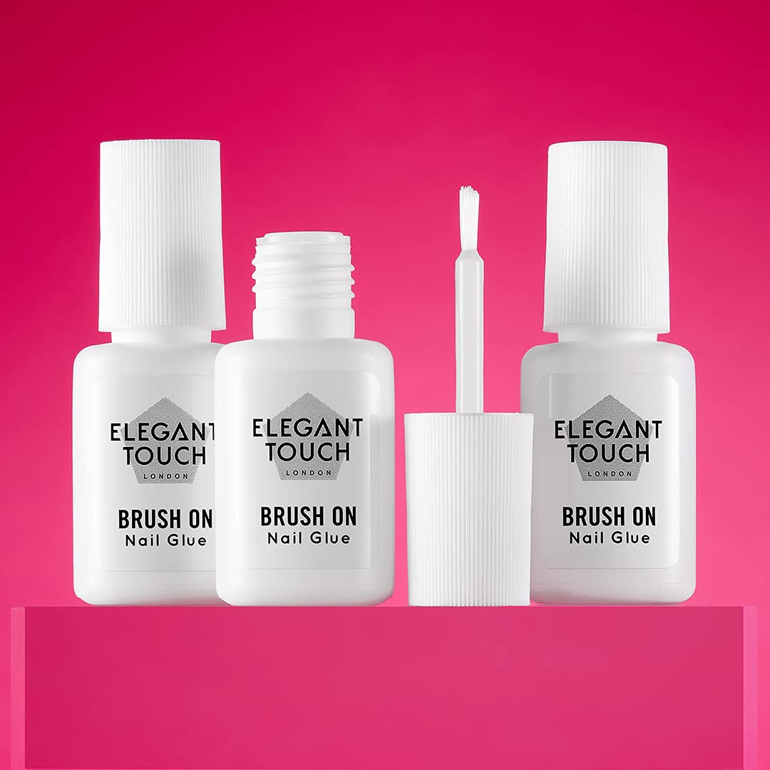 Elegant Touch Brush On Nail Glue Clear for Artificial & Natural Nail Repair 6ml 3