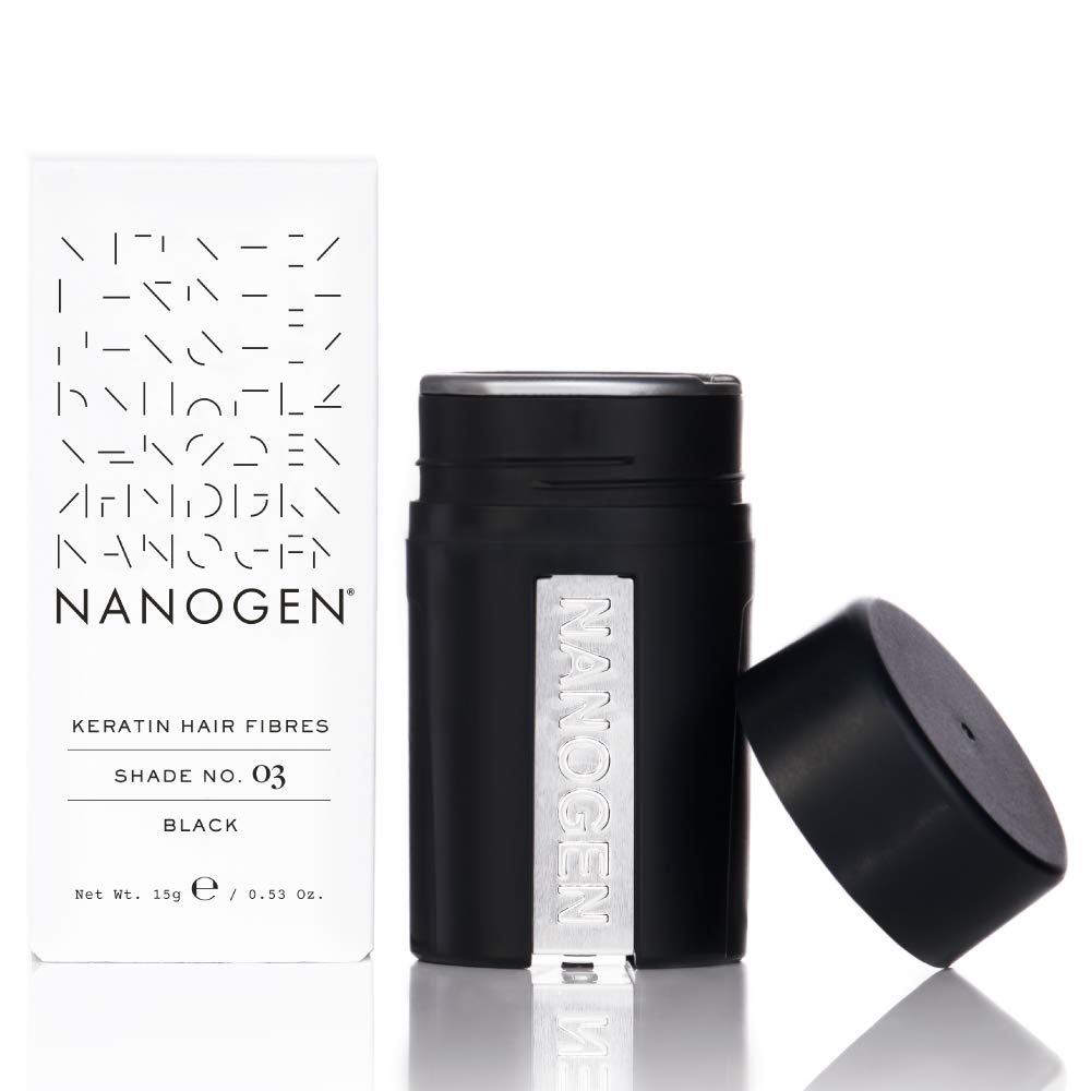 Nanogen Hair Fibres Black 15g for Instant Volume and Thickness