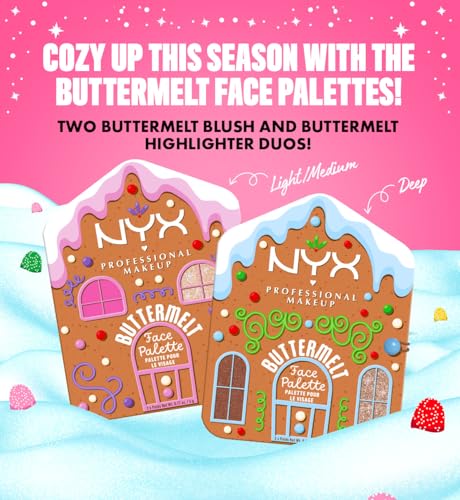 NYX Professional Makeup Buttermelt Face Palette Giftset - Blush & Highlighter Duo 12