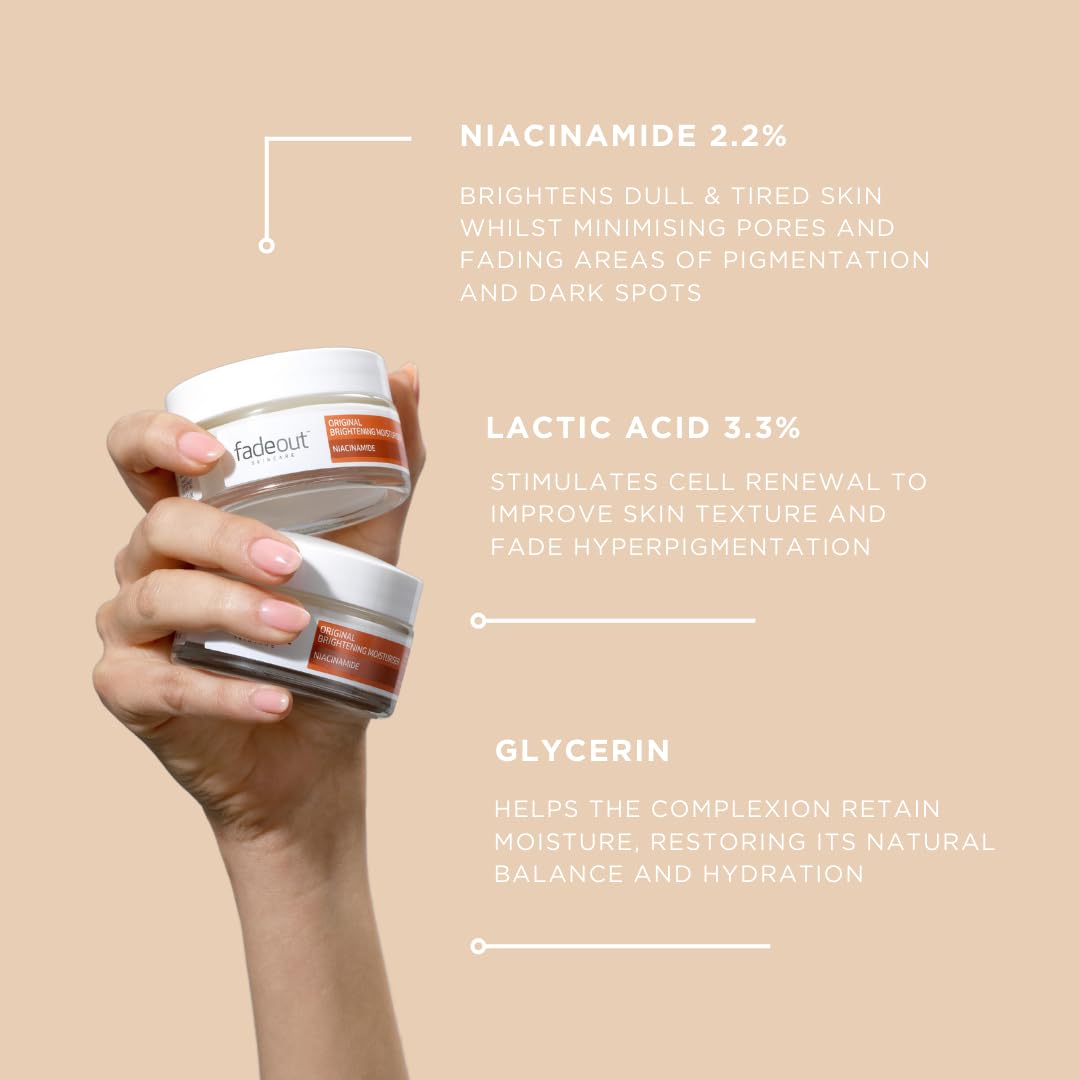 Fade Out Original Brightening Day Moisturiser with Niacinamide SPF15 for Dark Spots & Blemishes 50ml 4