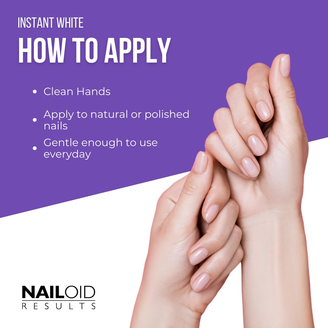Nailoid Instant White Nail Treatment 12ml - Yellow Colour Corrector with UV Protection 6