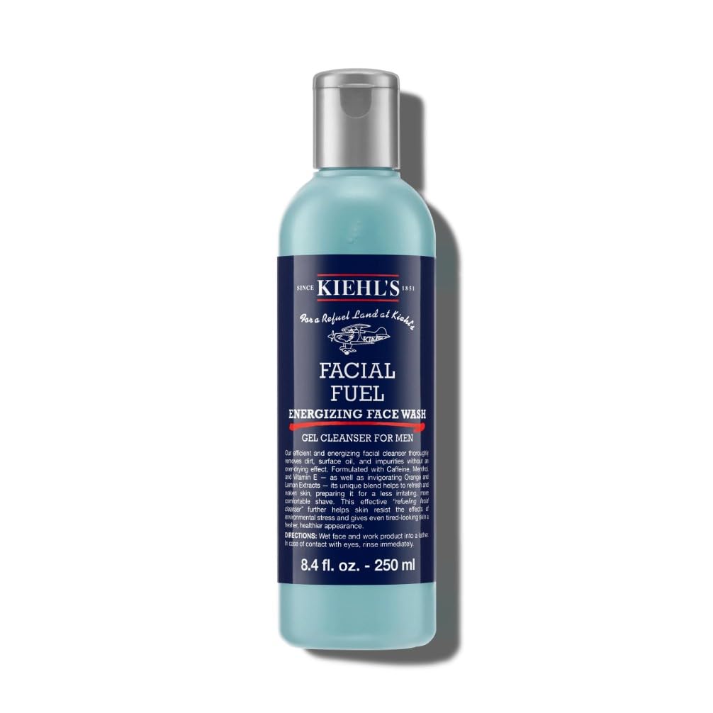 Kiehl's Facial Fuel Energizing Face Wash, Erfrischendes Gel-Reinigungsgel für Männer