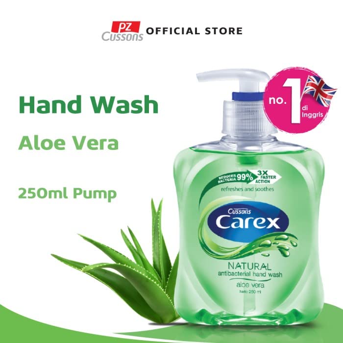 Carex Antibacterial Handwash with Aloe Vera for Clean, Care, and Protection (250ml)