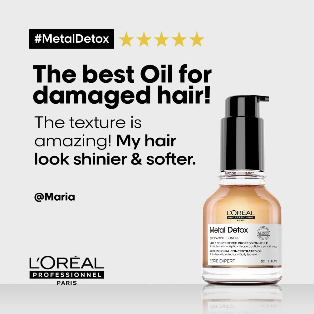 L'Oréal Professionnel Metal Detox Concentrated Hair Oil 50ml for Break Prevention 9