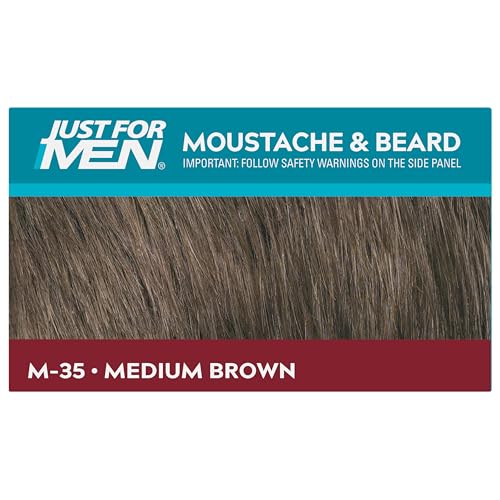 Just For Men Moustache & Beard Dye M35 Medium Brown - Eliminates Grey for Thicker Look 10