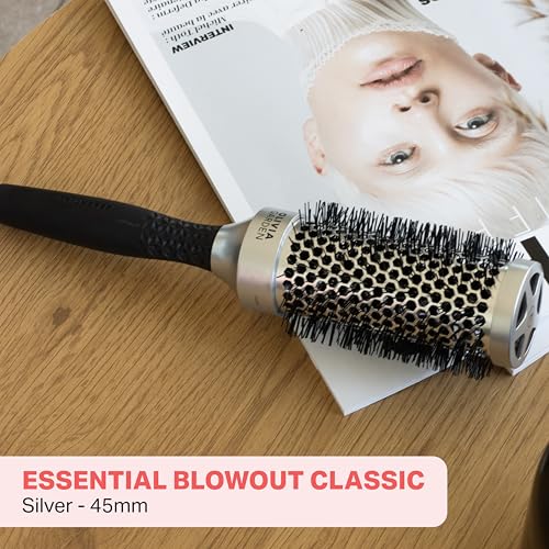 Olivia Garden Essential Blowout Classic Brush - Size 45 - Silver, Fast Drying