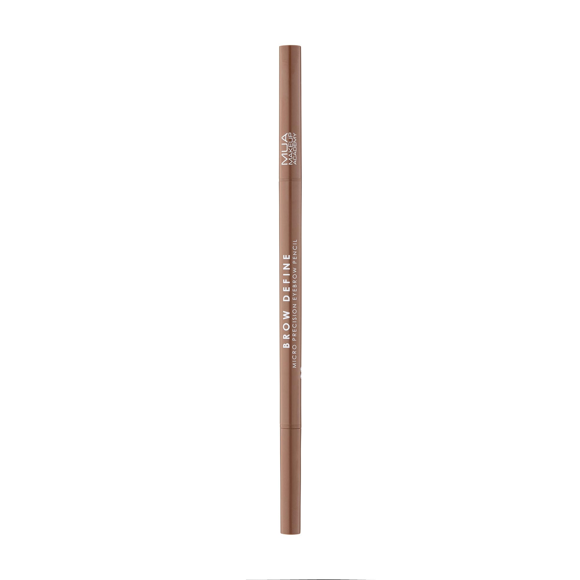 MUA Makeup Academy Brow Define, Mikro-Augenbrauenstift mit Bürstchen, Mittelbraun, 0,05 g – Vegan &amp; Tierversuchsfrei
