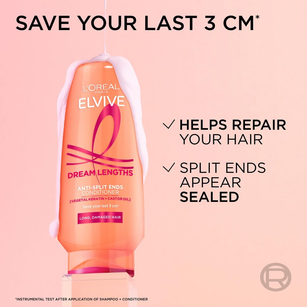 L'Oréal Paris Elvive Dream Lengths Anti-Split Ends Conditioner with Vegetal Keratin & Castor Oil 6