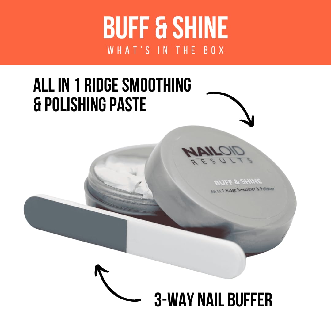 Nailoid Buff & Shine Nail Care Kit 15g for Ridge Smoothing and Natural Shine 6