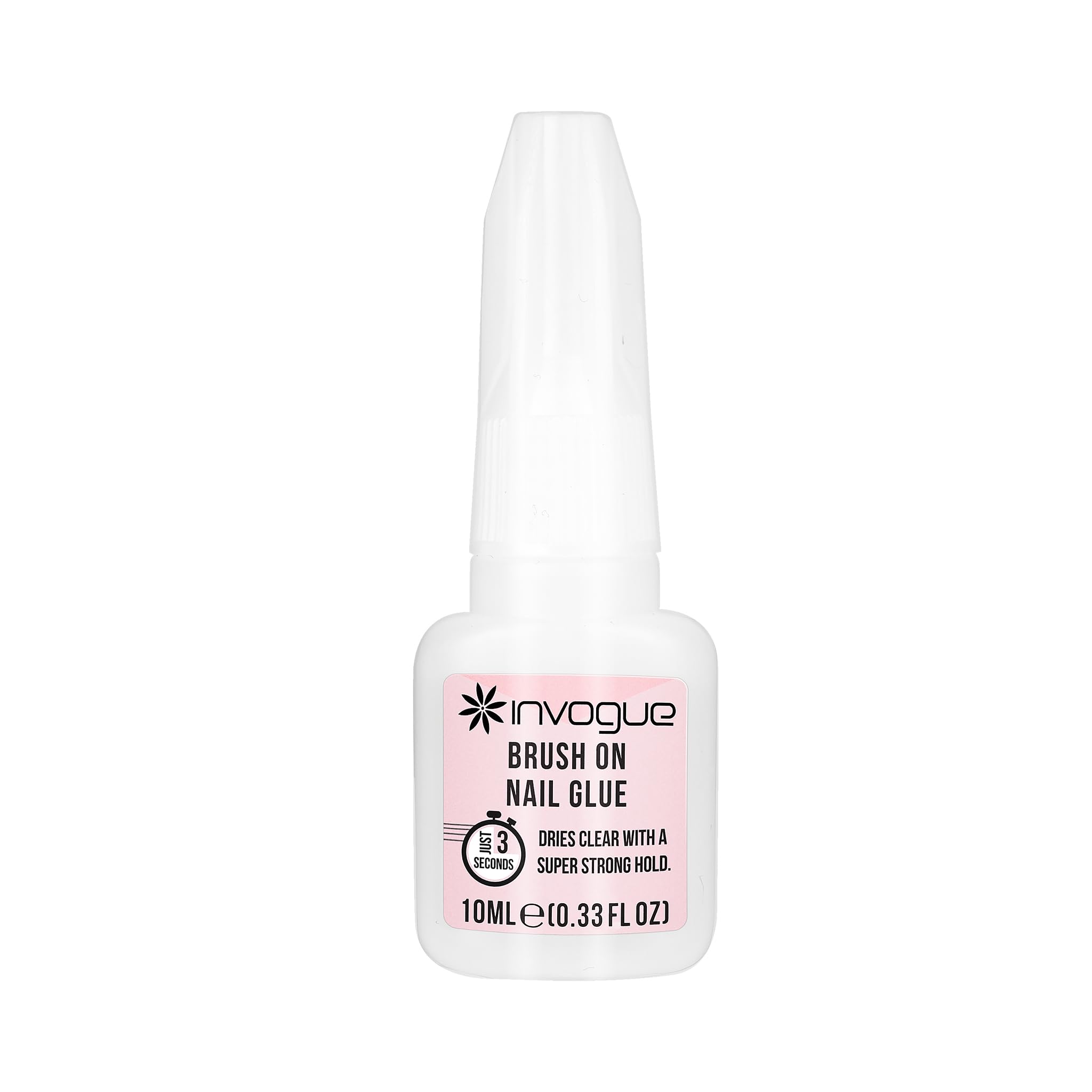 Invogue Brush On Nail Glue - Super Strong, Fast Drying Formula 10ml 6