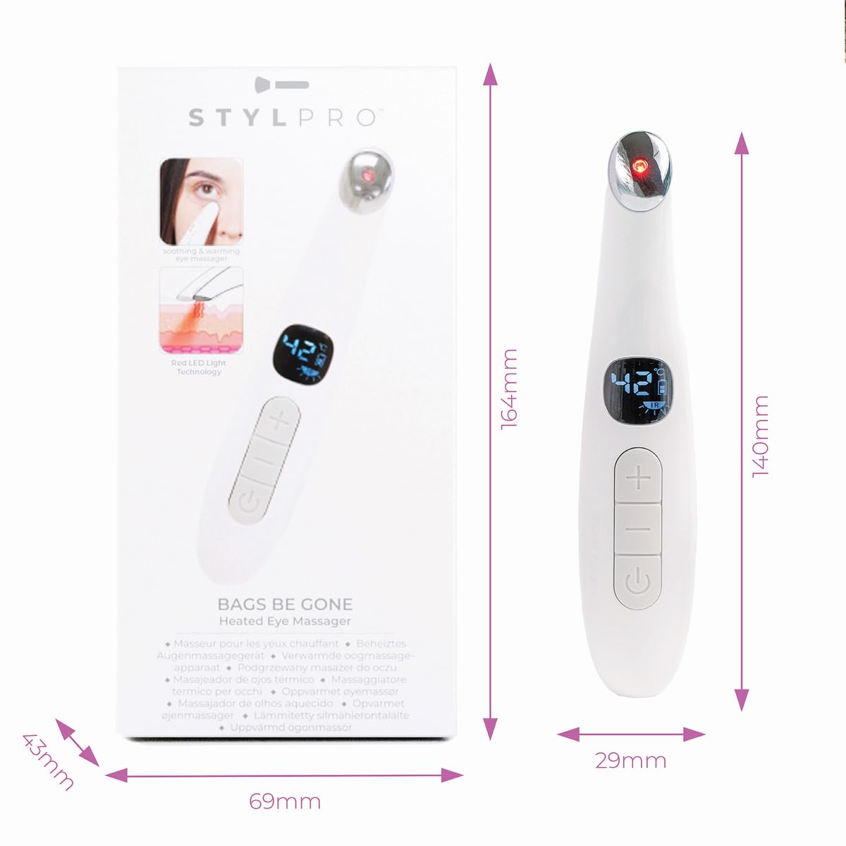 STYLPRO Bags Be Gone Heated Eye Massager for Puffiness and Wrinkles 8