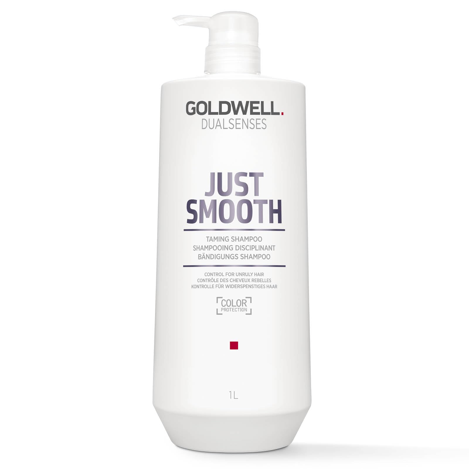 Goldwell Dualsenses Just Smooth Taming Shampoo 1 Litre for Frizz Control and Manageability