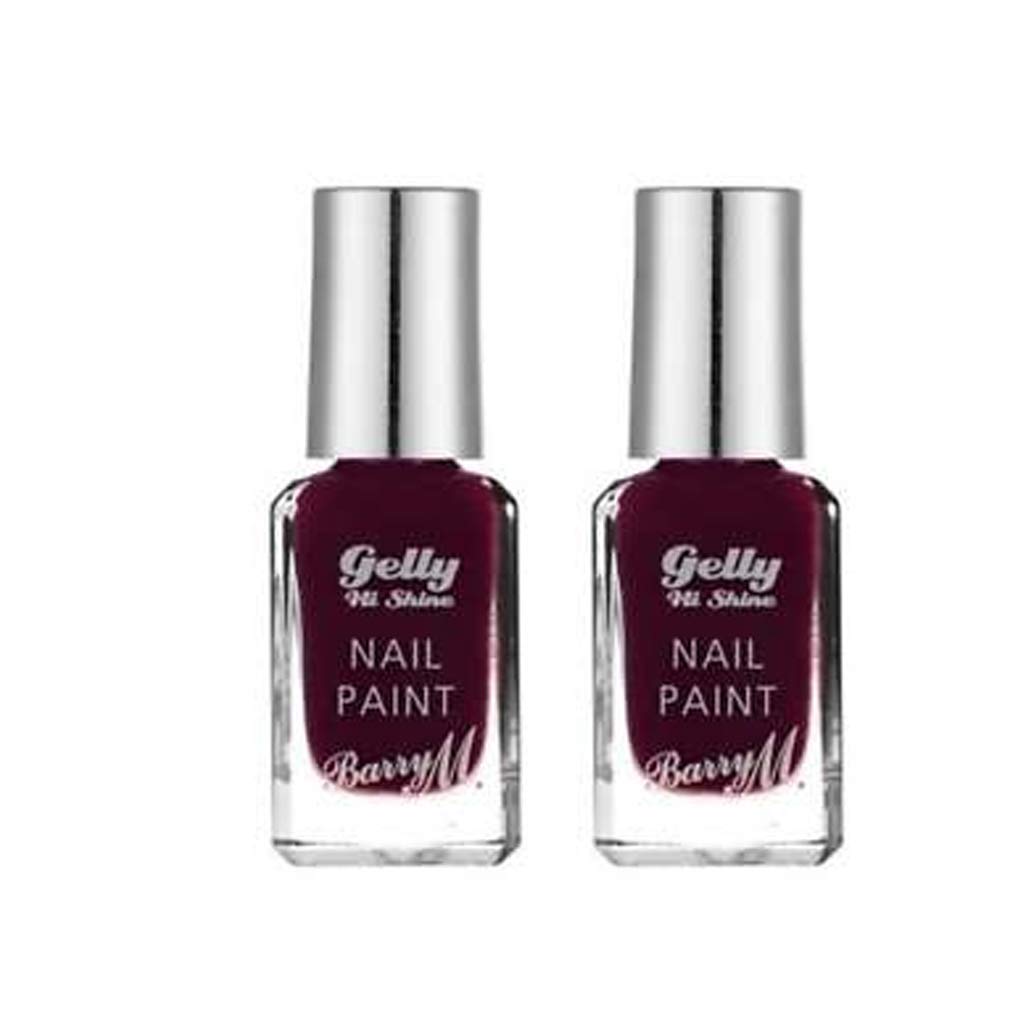 Barry M Gelly Hi Shine Nail Paint - Black Cherry (Midnight Gellies Collection)