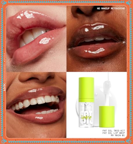 NYX Professional Makeup Holiday Fat Oil Trio Kit Geschenkset - 3 hochglänzende Lipglosse 11