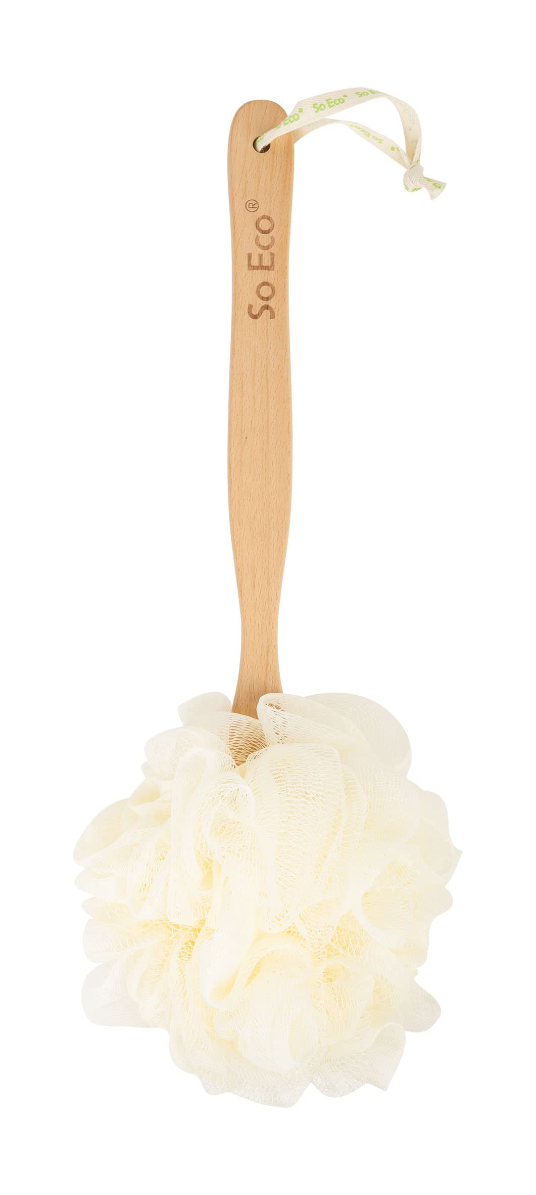 So Eco Long Handle Shower Pouf for Easy Back Cleansing and Exfoliation 5