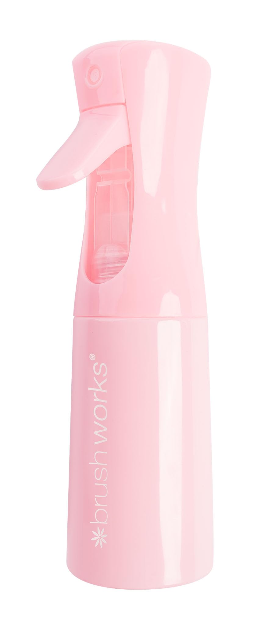Brushworks Continuous Mist Water Spray Bottle 200ml - Ultra Fine Pink Atomizer