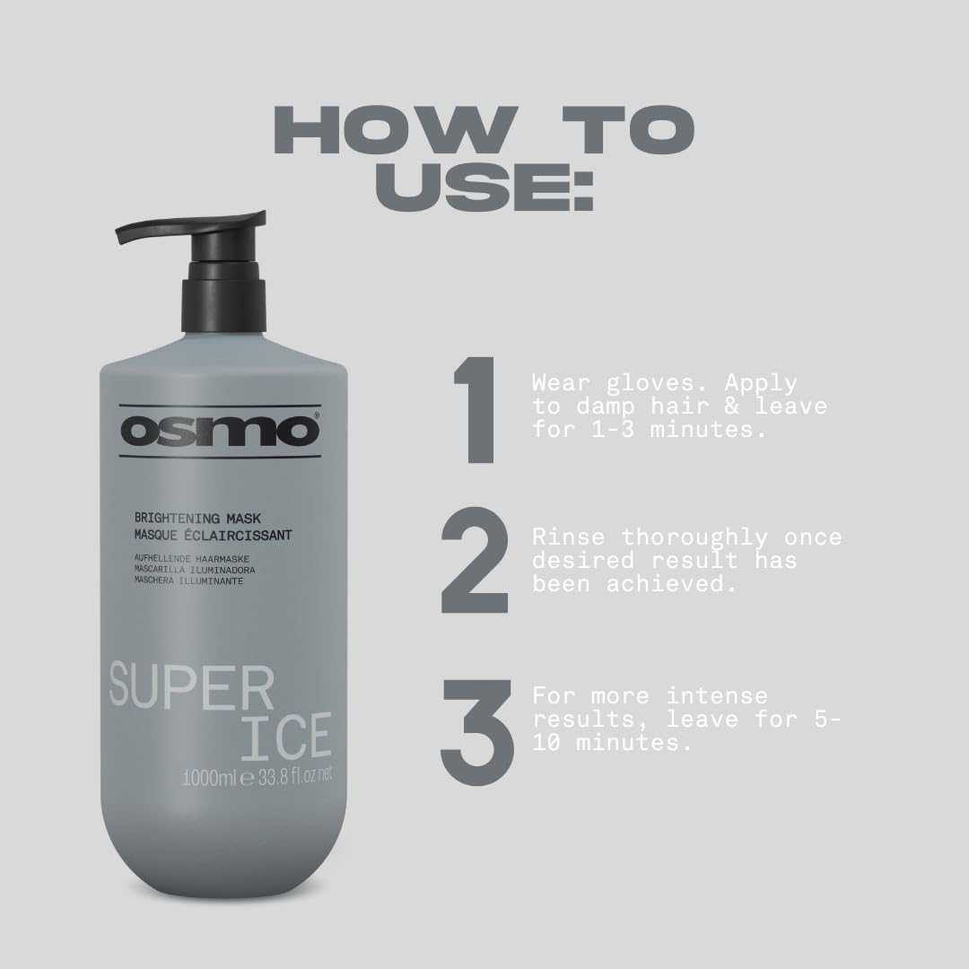 OSMO Super Ice Aufhellungsmaske mit schwarzem Pigment zur Tönung von blondem Haar 1000 ml 6
